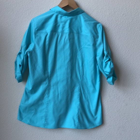 Coldwater Creek Button up Size L 14 Blue - Picture 3 of 7